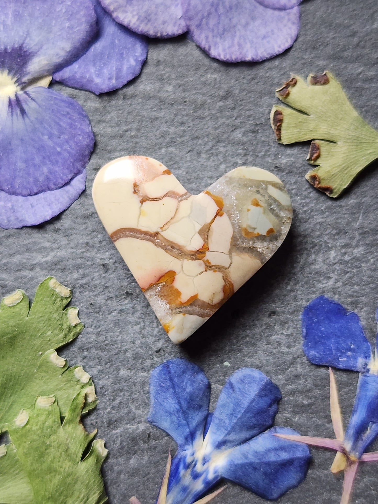 Brecciated ibis jasper heart