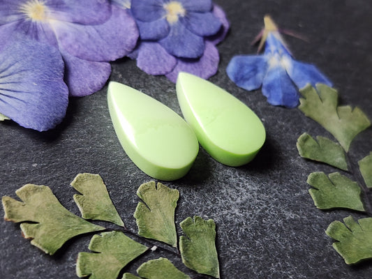 Citron/ Lemon Chrysoprase pair