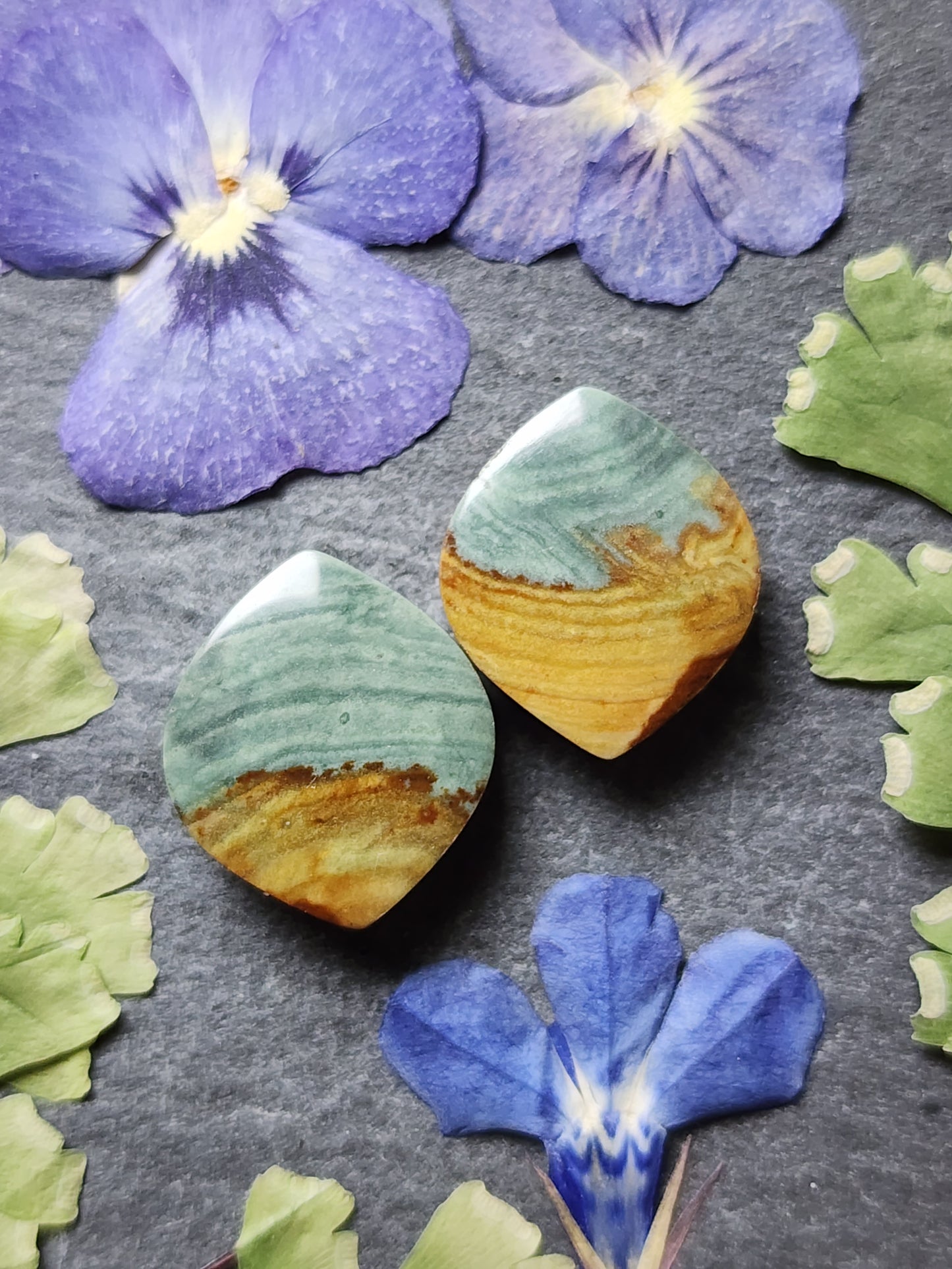 Gary green jasper pair