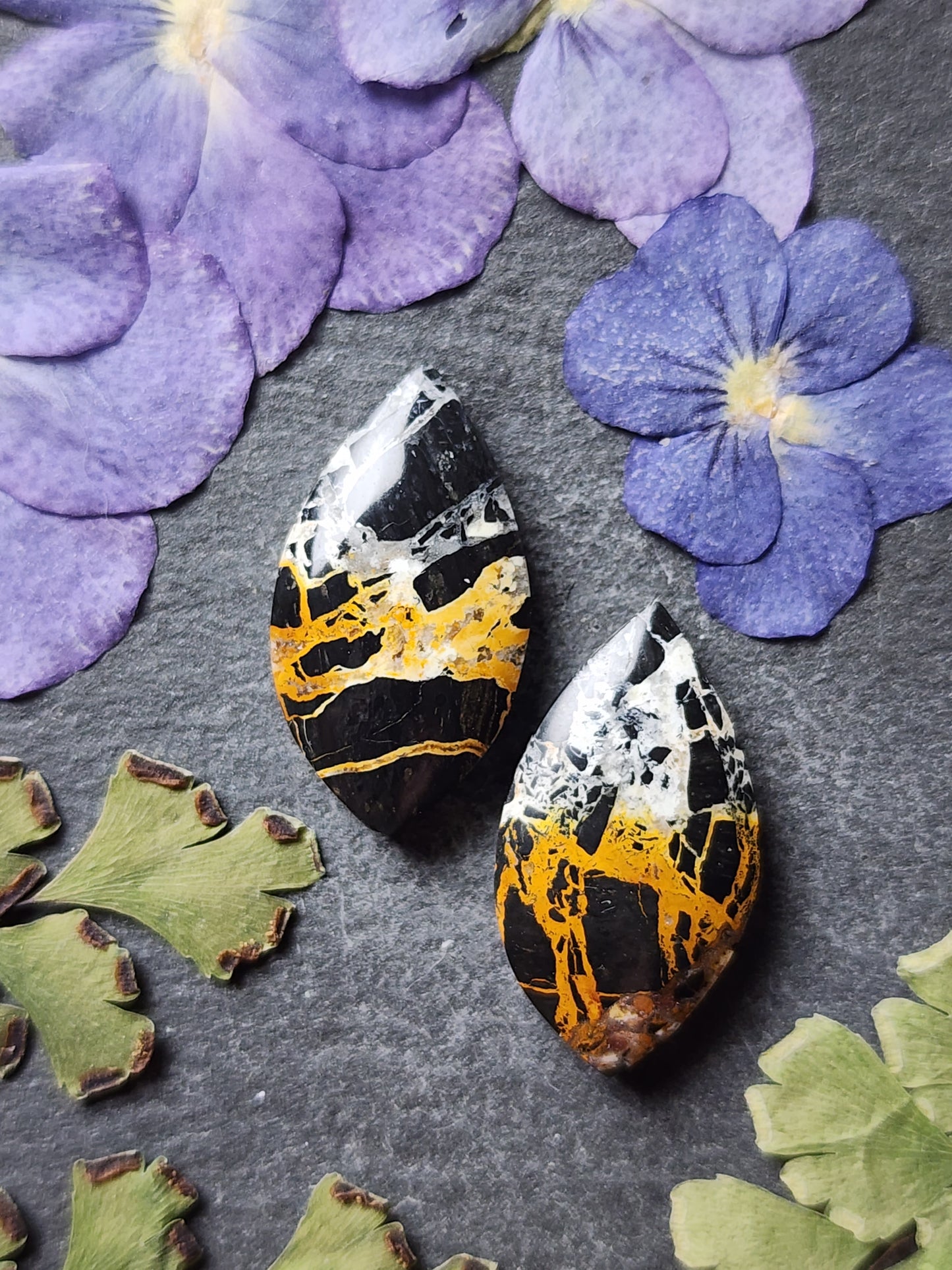 Iron buffalo pair