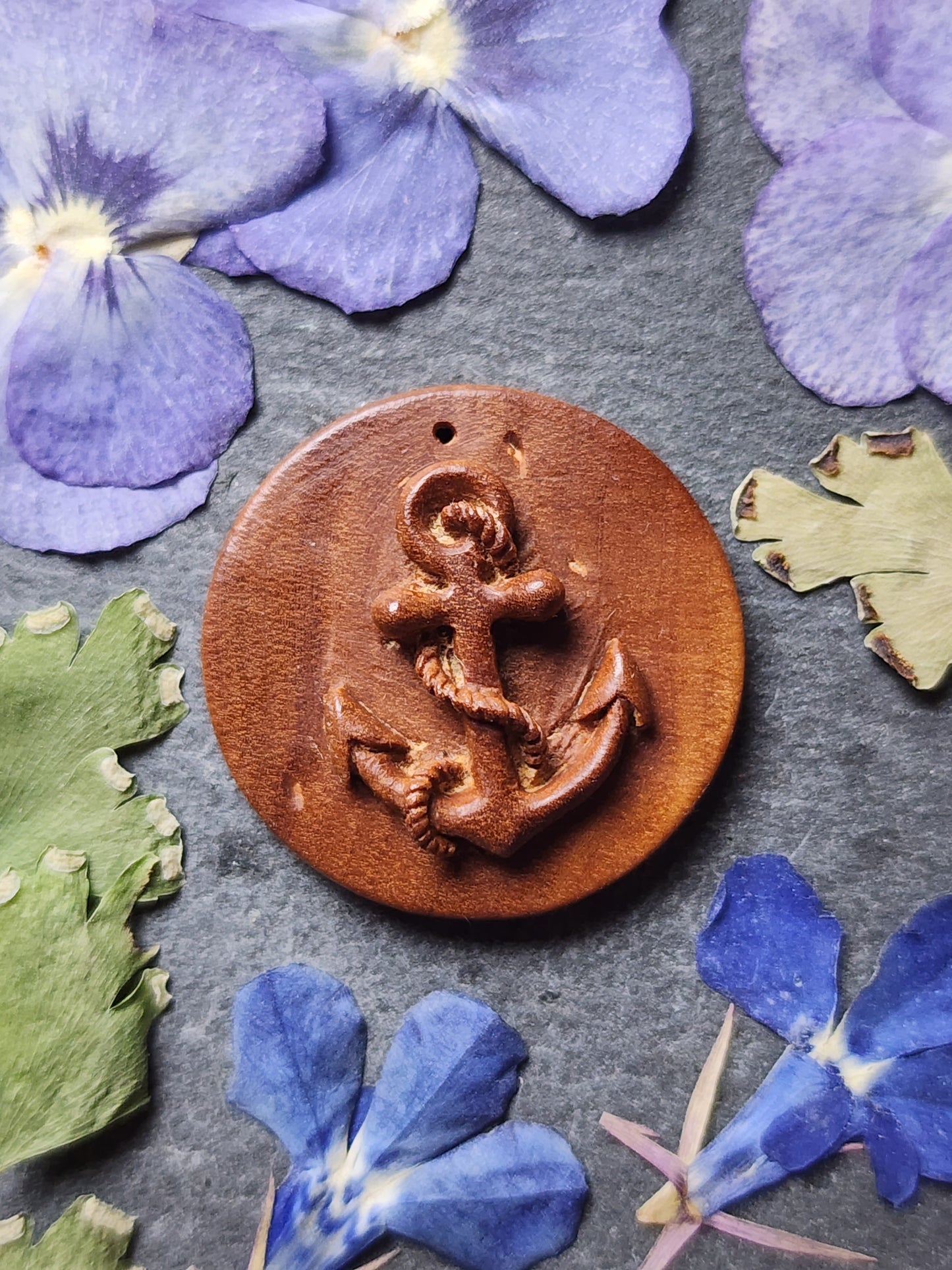 Hand-Carved Sowa Wood Anchor