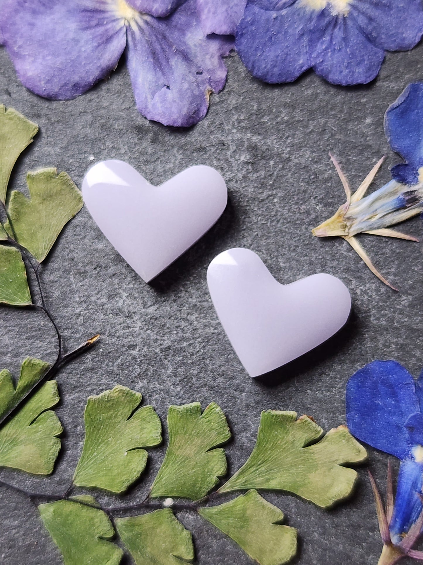 Yttrium Fluorite heart pair