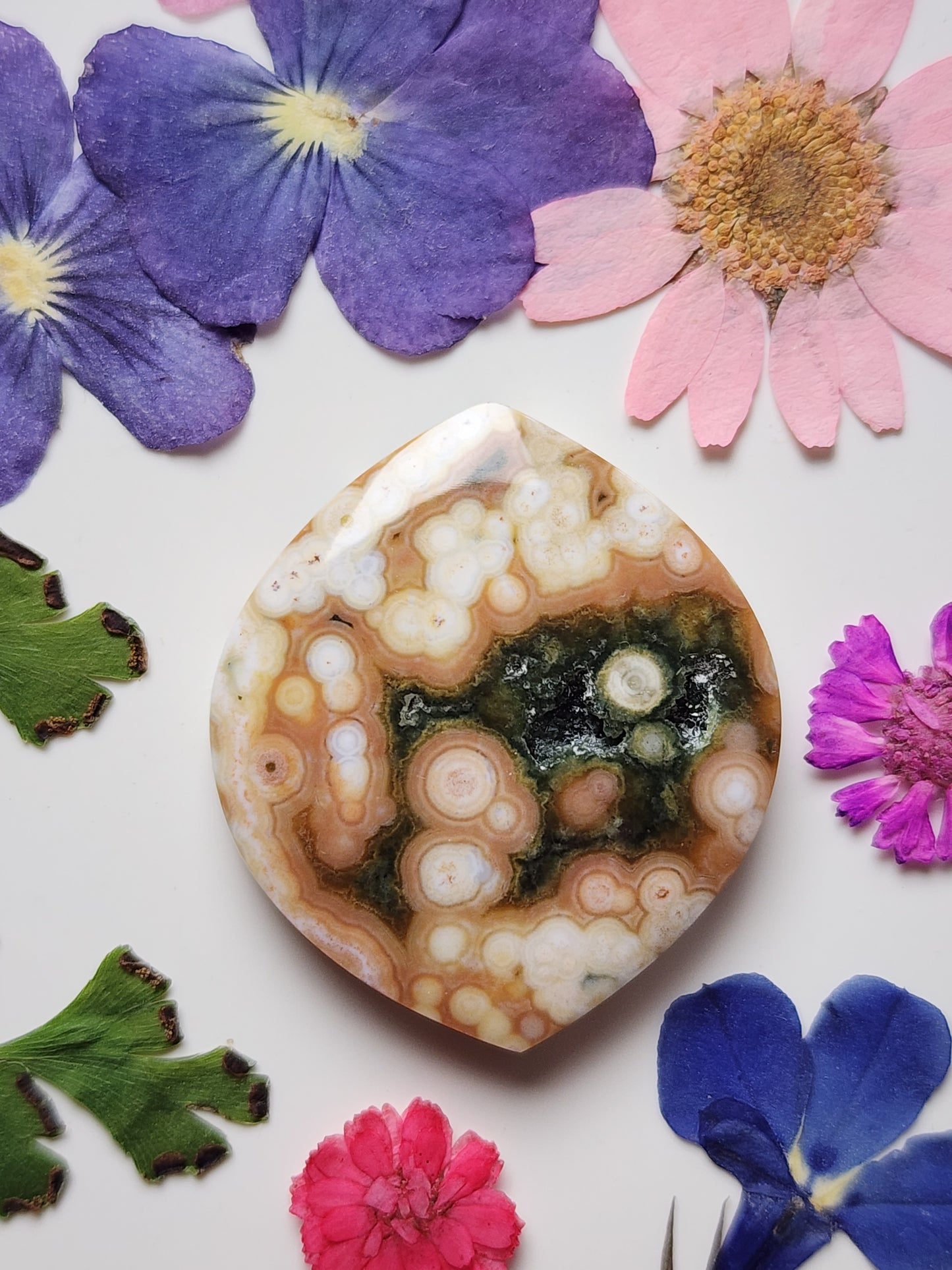 Ocean jasper with druzy