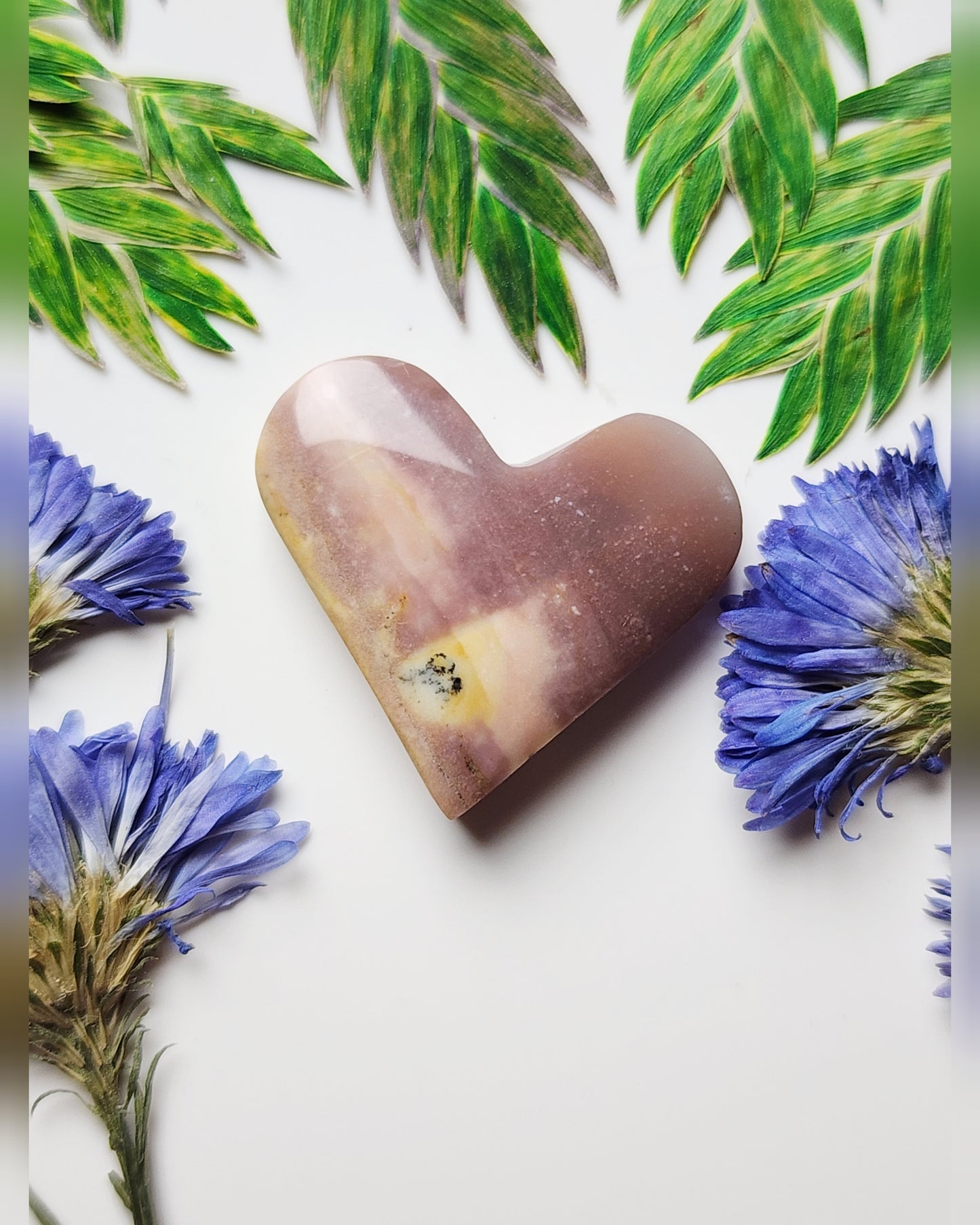 Polychrome jasper heart