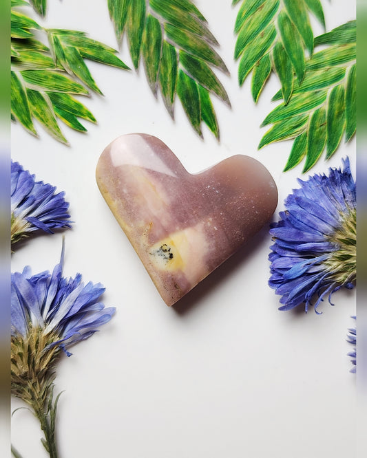 Polychrome jasper heart