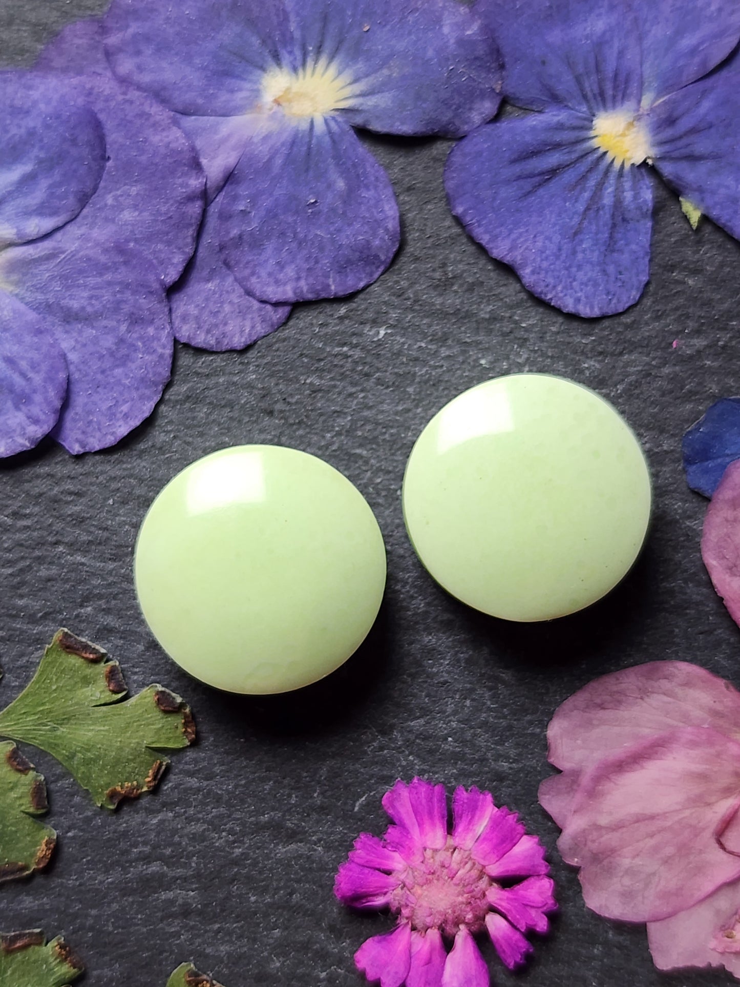 Citron/ Lemon Chrysoprase pair