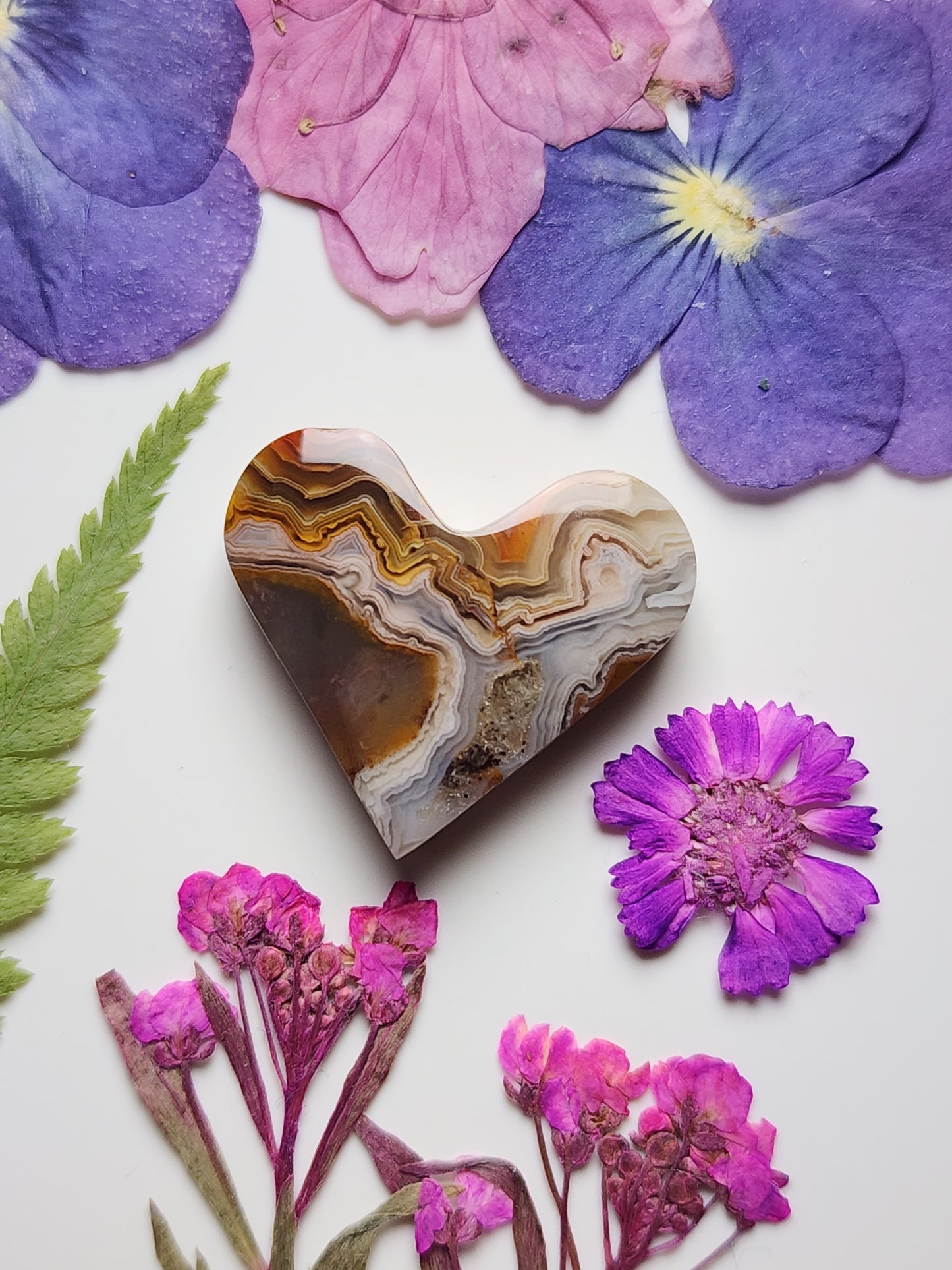 Laguna lace agate heart