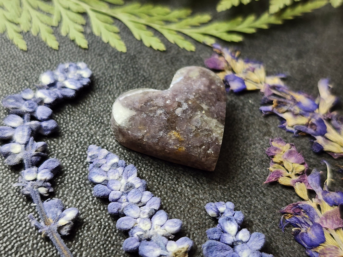 Lepidolite heart