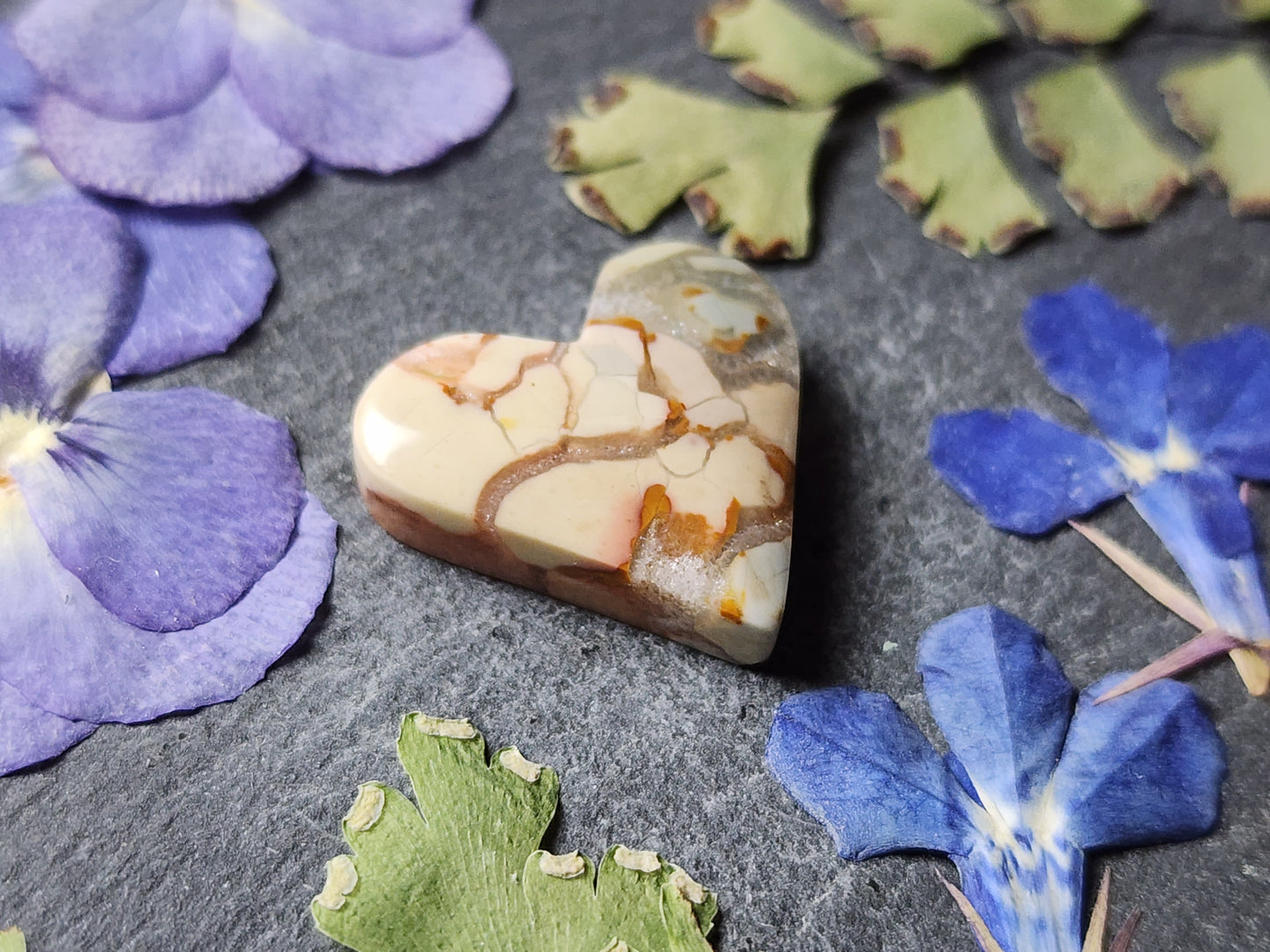 Brecciated ibis jasper heart