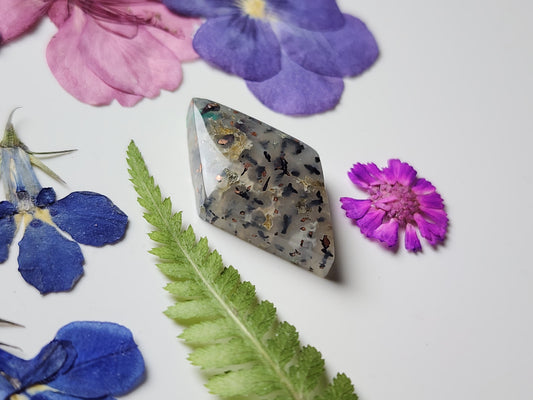 Copper Chrysocolla in quartz