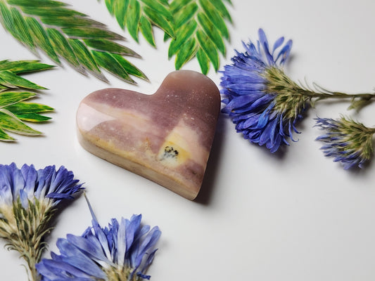 Polychrome jasper heart