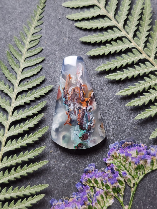 Chrysocolla & Copper in Chalcedony
