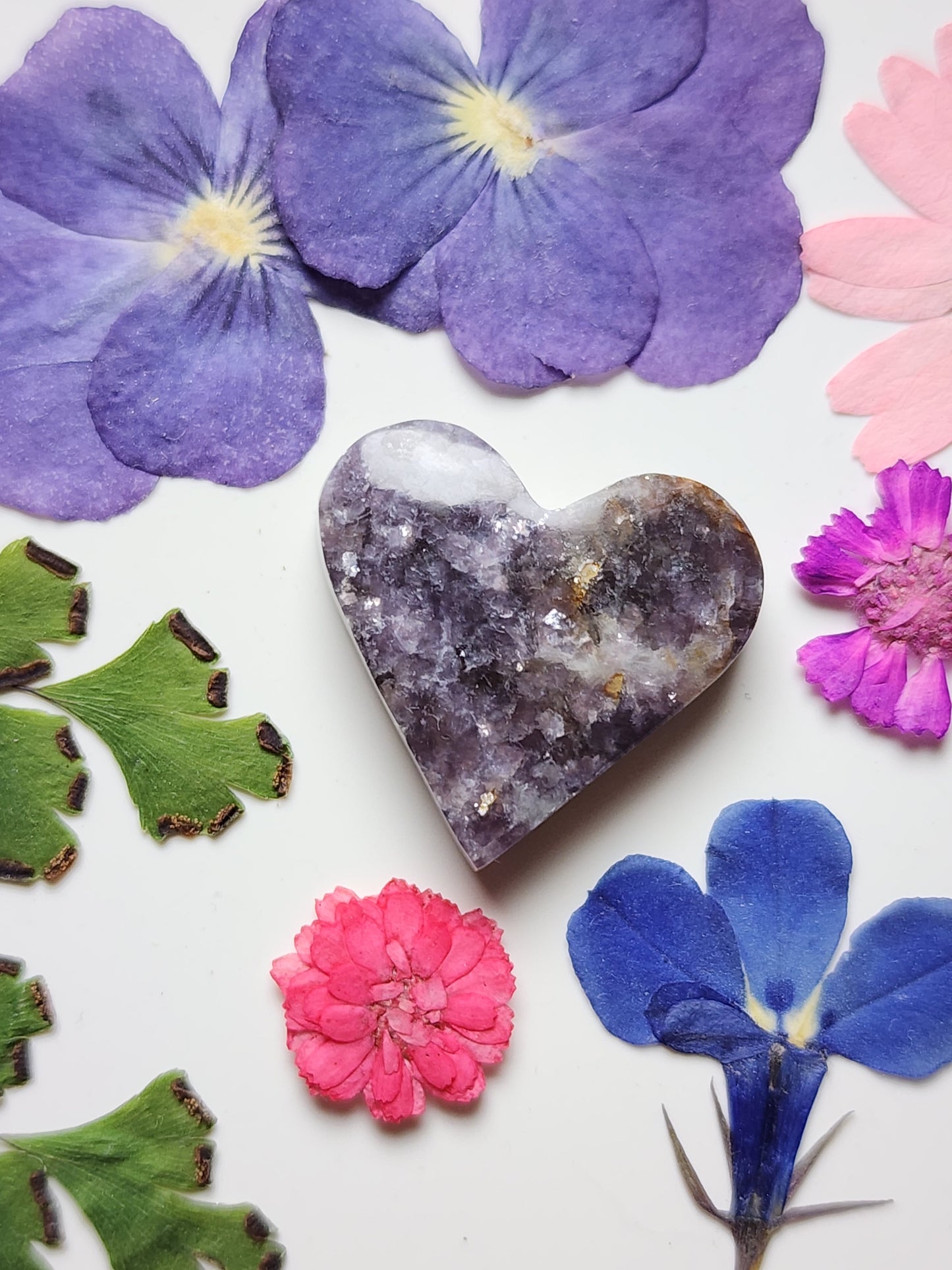 Lepidolite heart