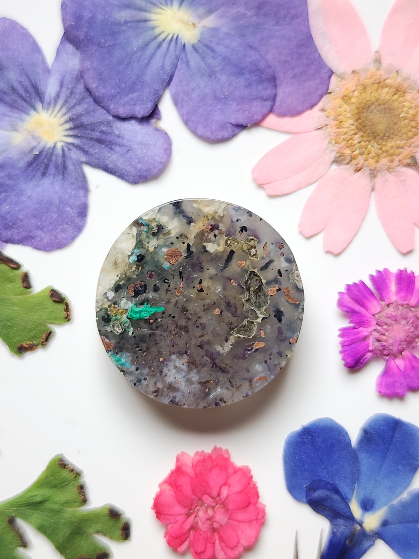 Indonesian Copper Chrysocolla in quartz